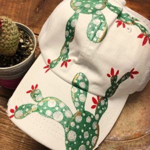 Hand painted cactus cap